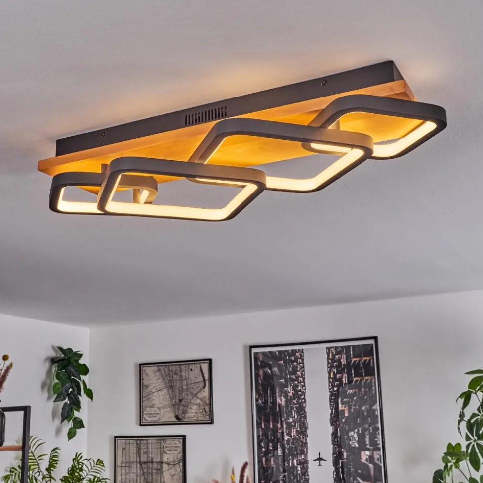 Plafonnier Pompu Led Noir, 1 Lumiere