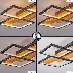 Plafonnier Pompu Led Noir, 1 Lumiere