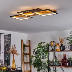 Plafonnier Pompu Led Noir, 1 Lumiere