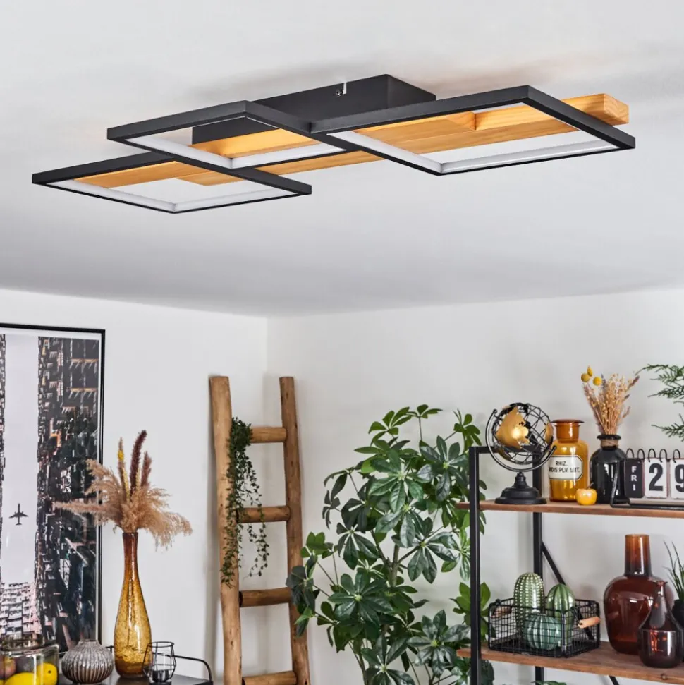 Plafonnier Pompu Led Noir, 1 Lumiere