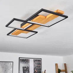 Plafonnier Pompu Led Noir, 1 Lumiere