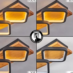 Plafonnier Pompu Led Noir, 1 Lumiere