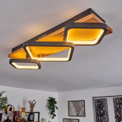Plafonnier Pompu Led Noir, 1 Lumiere