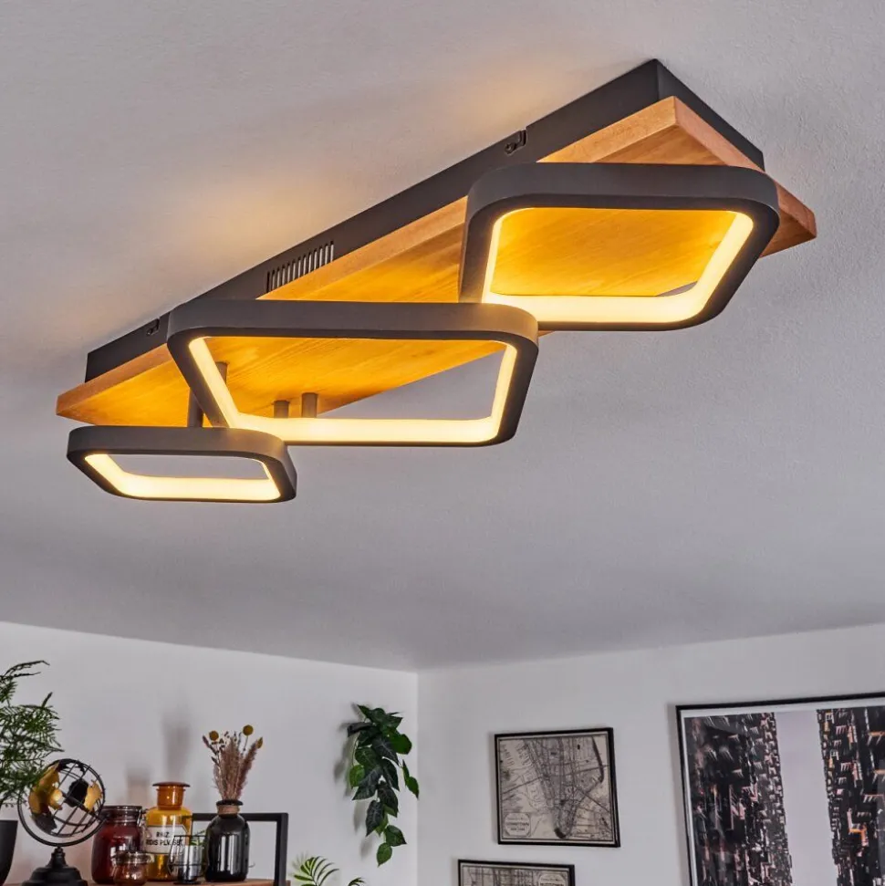 Plafonnier Pompu Led Noir, 1 Lumiere