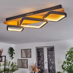 Plafonnier Pompu Led Noir, 1 Lumiere