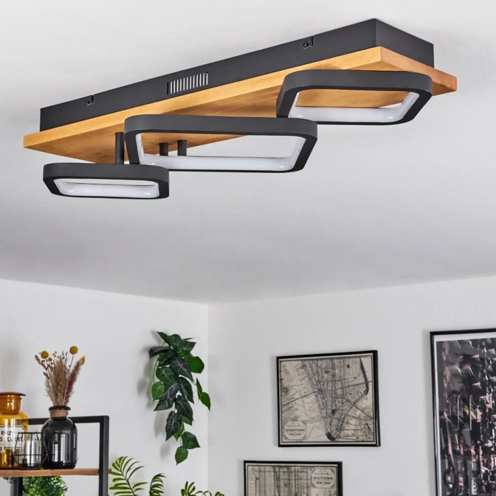 Plafonnier Pompu Led Noir, 1 Lumiere