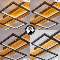 Plafonnier Pompu Led Noir, 1 Lumiere