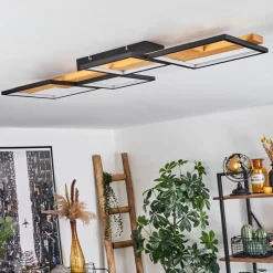 Plafonnier Pompu Led Noir, 1 Lumiere
