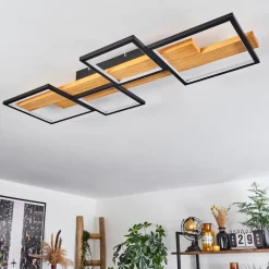 Plafonnier Pompu Led Noir, 1 Lumiere