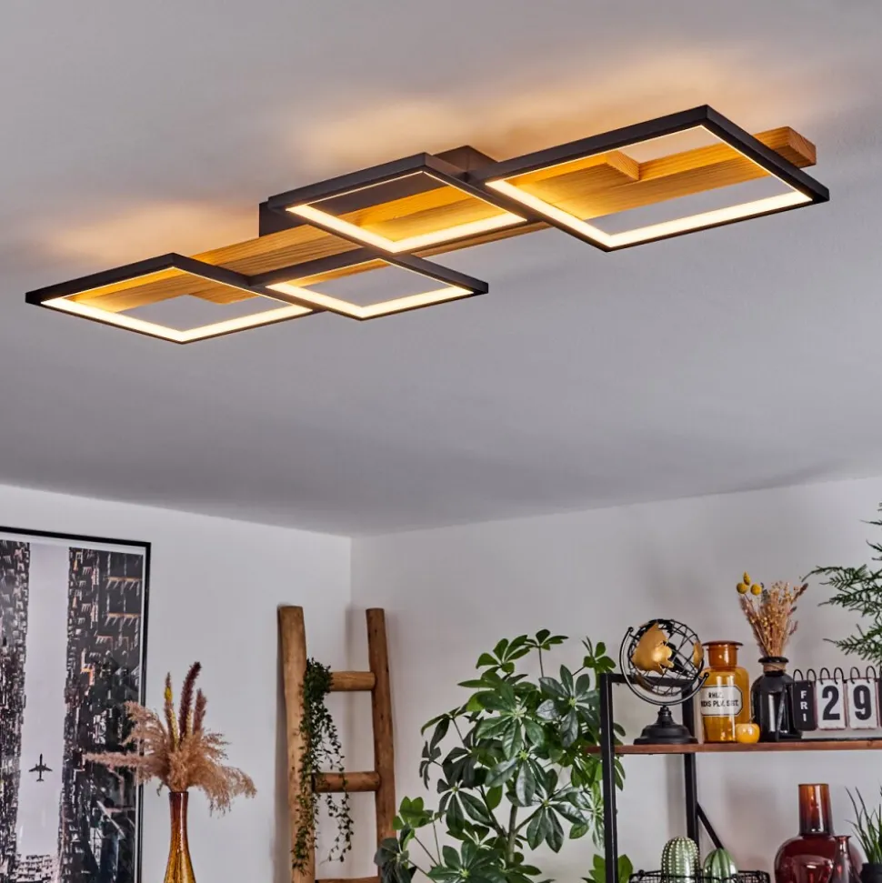 Plafonnier Pompu Led Noir, 1 Lumiere
