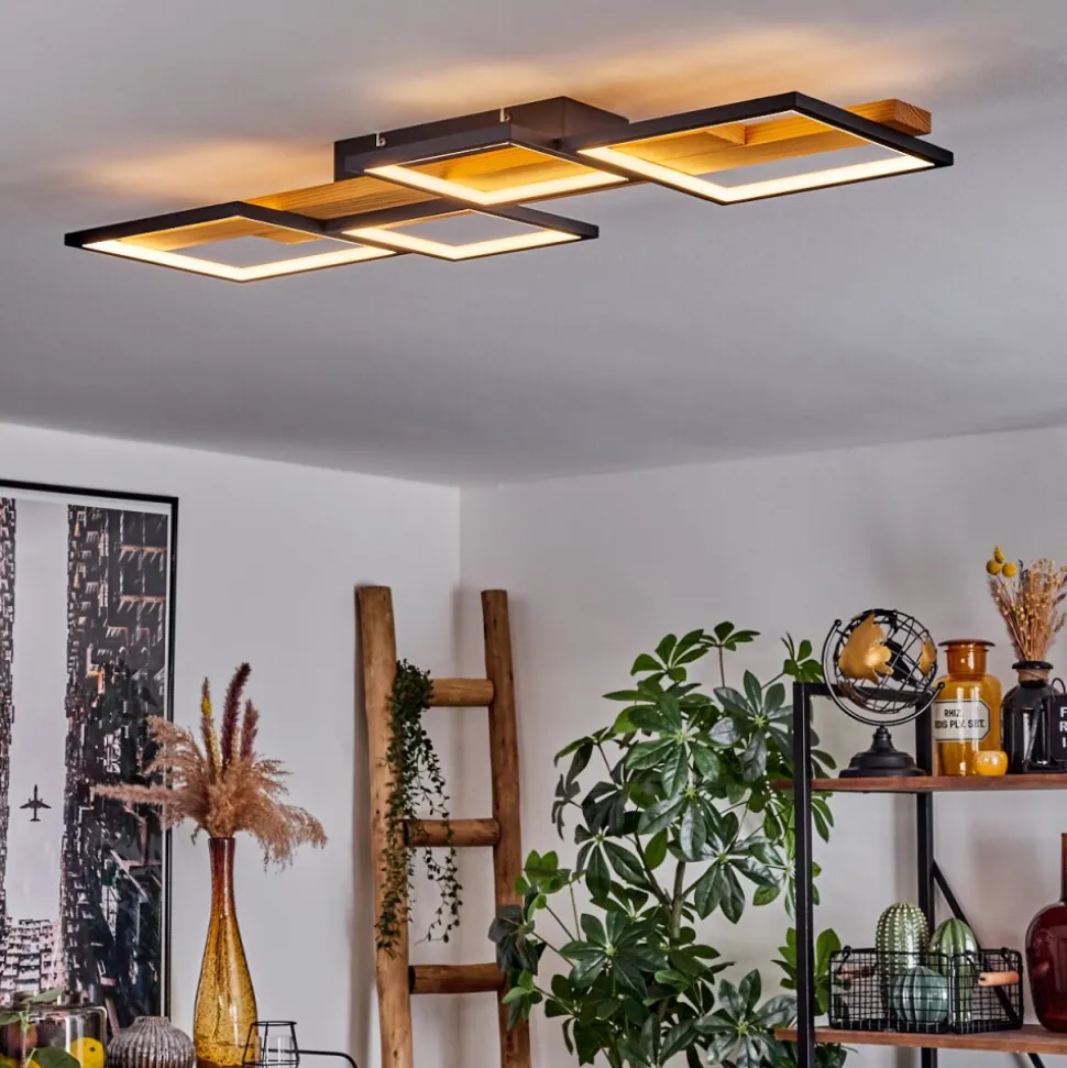 Plafonnier Pompu Led Noir, 1 Lumiere