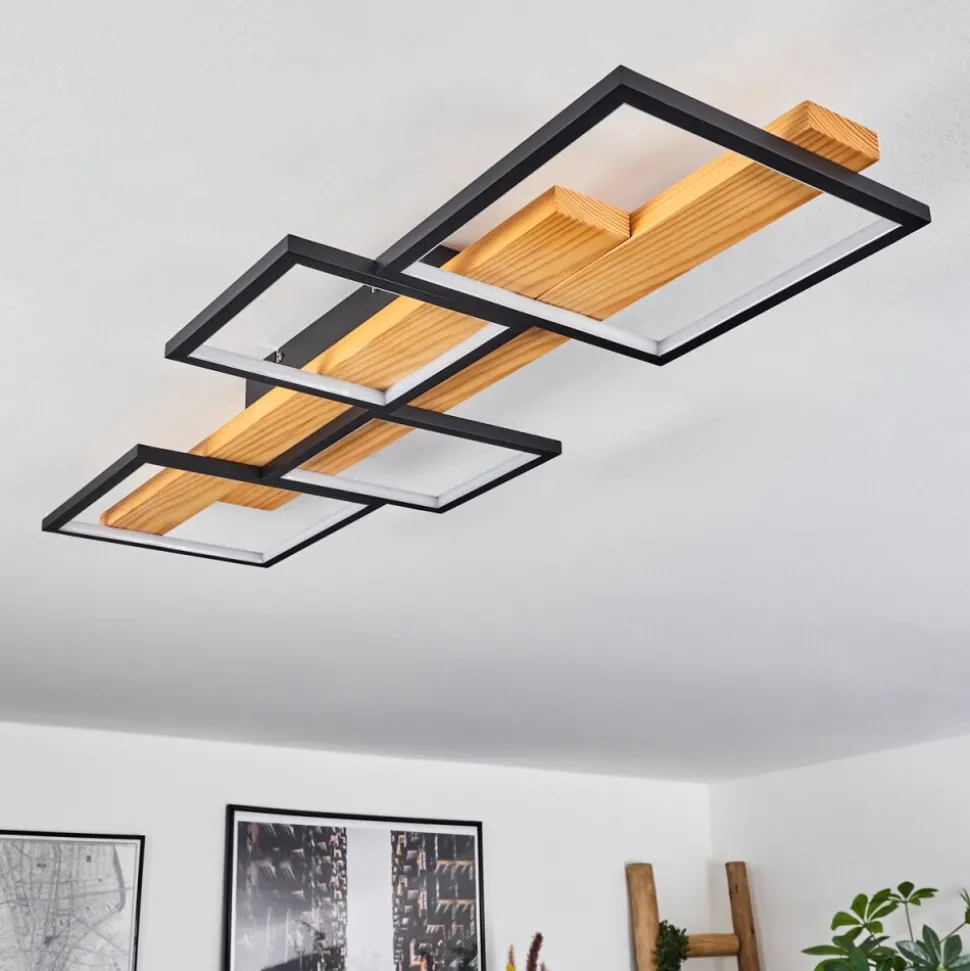 Plafonnier Pompu Led Noir, 1 Lumiere