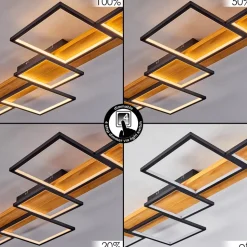 Plafonnier Pompu Led Noir, 1 Lumiere
