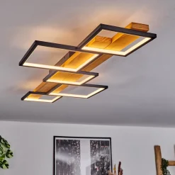 Plafonnier Pompu Led Noir, 1 Lumiere