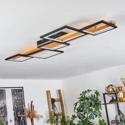 Plafonnier Pompu Led Noir, 1 Lumiere