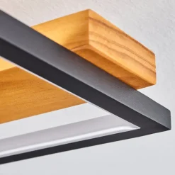 Plafonnier Pompu Led Noir, 1 Lumiere
