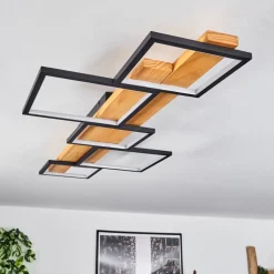 Plafonnier Pompu Led Noir, 1 Lumiere