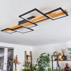 Plafonnier Pompu Led Noir, 1 Lumiere