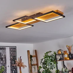 Plafonnier Pompu Led Noir, 1 Lumiere