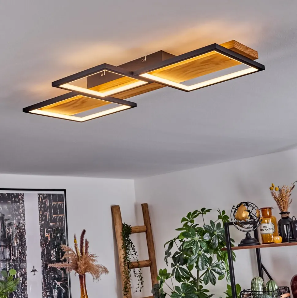 Plafonnier Pompu Led Noir, 1 Lumiere