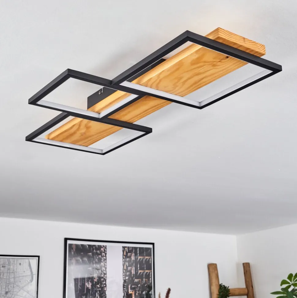 Plafonnier Pompu Led Noir, 1 Lumiere
