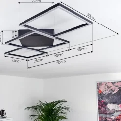 Plafonnier Pourao Led Blanc, 1 Lumiere