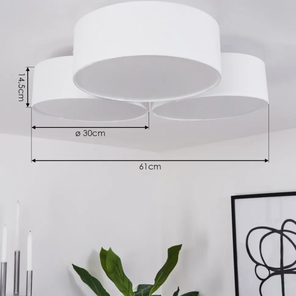 Plafonnier Purus Led Blanc, 1 Lumiere