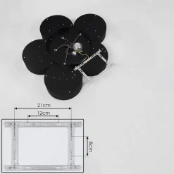 Plafonnier Purus Led Noir, 1 Lumiere