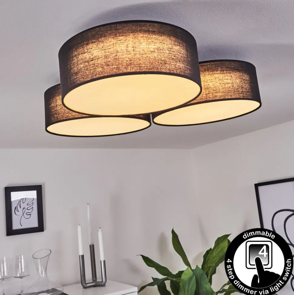 Plafonnier Purus Led Noir, 1 Lumiere