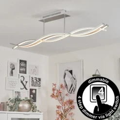 Plafonnier Rabius Led Argente, 3 Lumieres