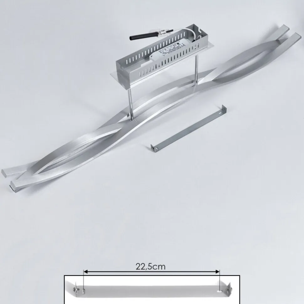 Plafonnier Rabius Led Argente, 3 Lumieres