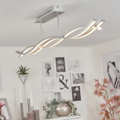 Plafonnier Rabius Led Argente, 3 Lumieres