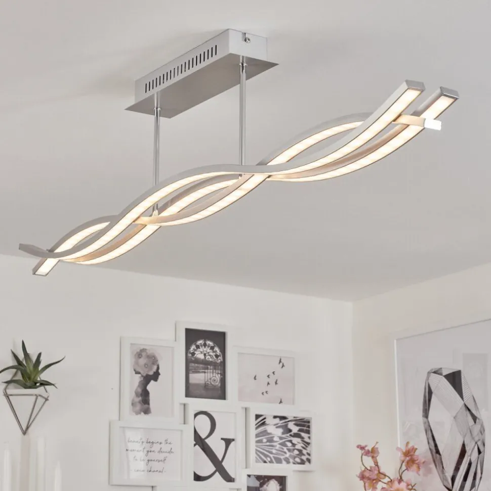 Plafonnier Rabius Led Argente, 3 Lumieres