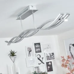 Plafonnier Rabius Led Argente, 3 Lumieres