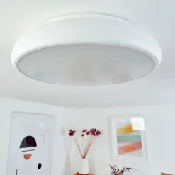 Plafonnier Rhone Led Blanc, 1 Lumiere, Changeur De Couleurs