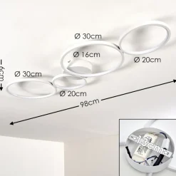 Plafonnier Rodekro Led Blanc, 1 Lumiere