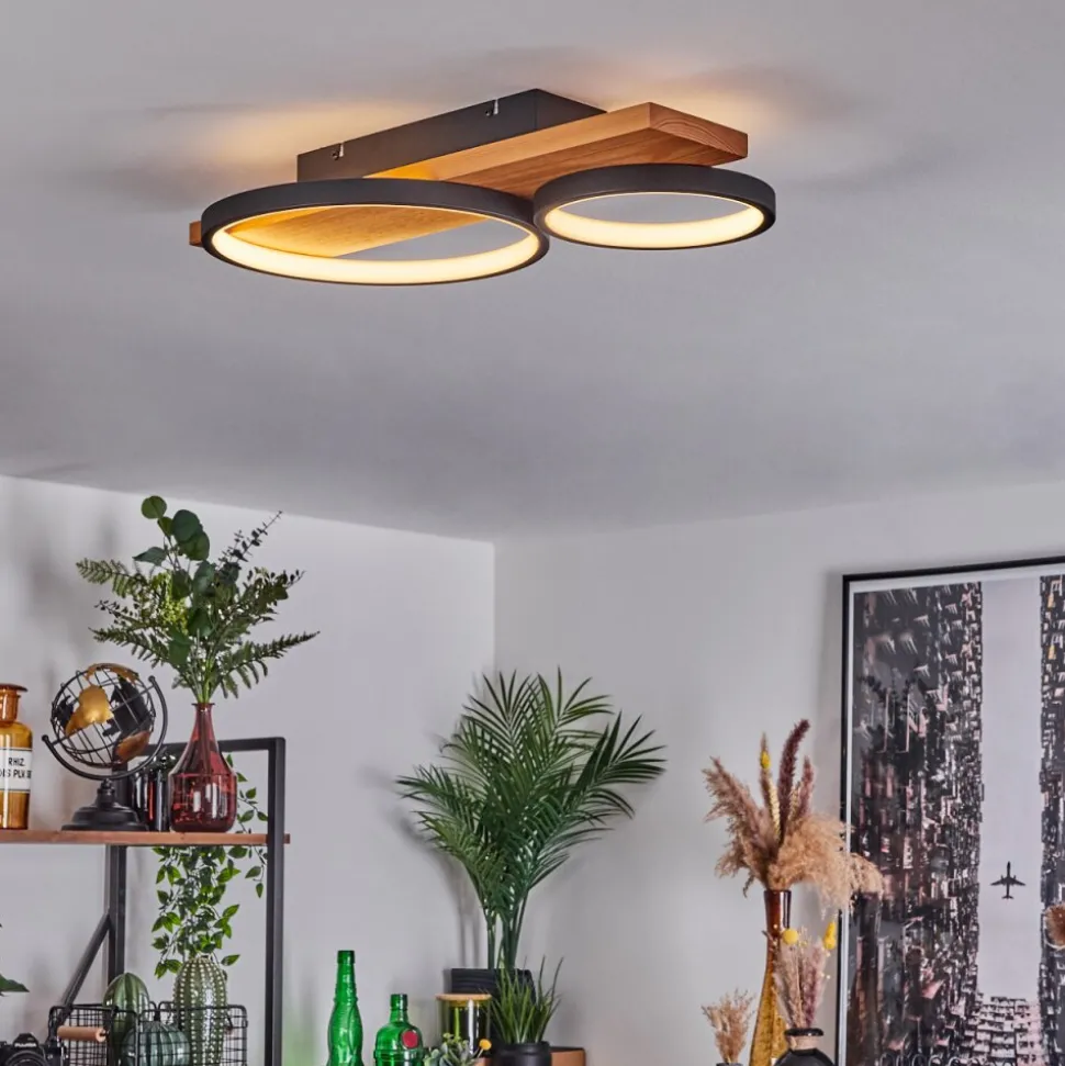 Plafonnier Rodekro Led Ecru, Noir, 1 Lumiere