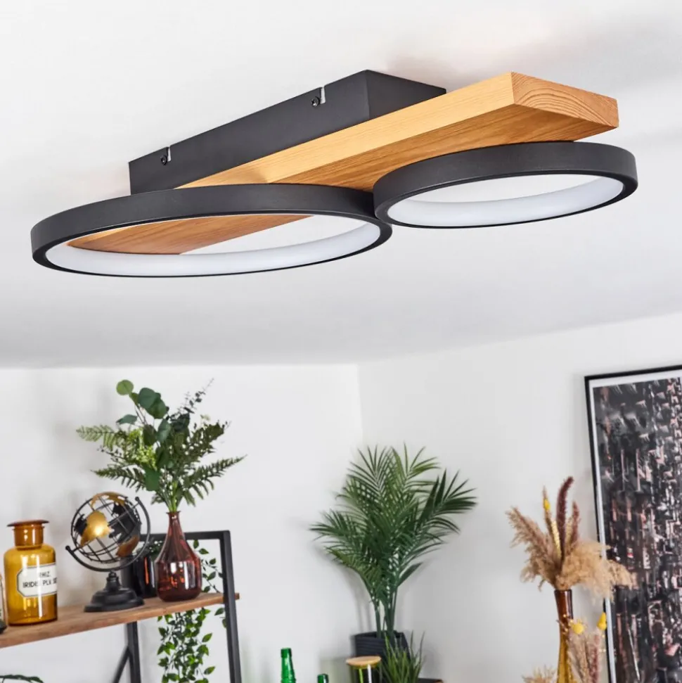 Plafonnier Rodekro Led Ecru, Noir, 1 Lumiere