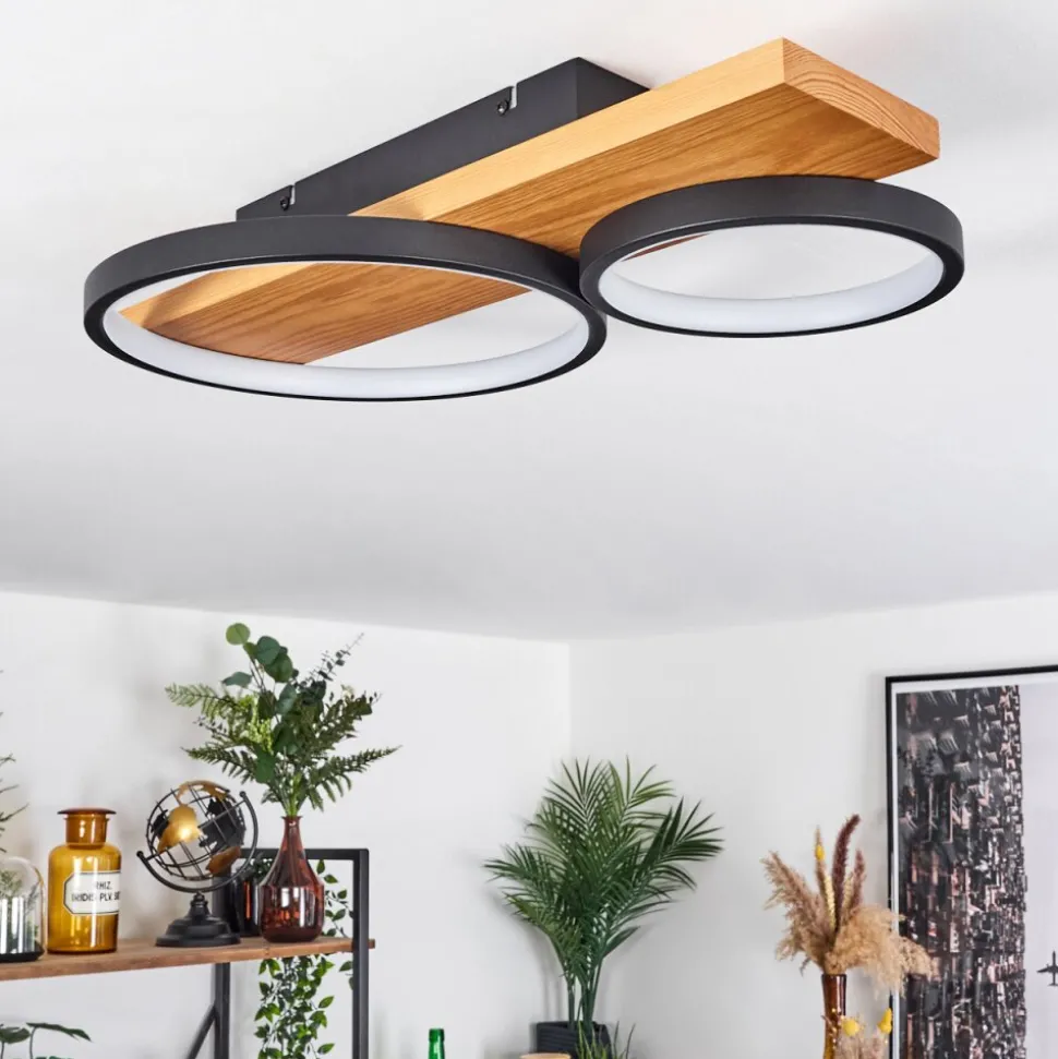 Plafonnier Rodekro Led Ecru, Noir, 1 Lumiere