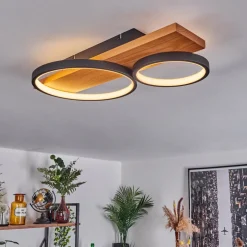 Plafonnier Rodekro Led Ecru, Noir, 1 Lumiere