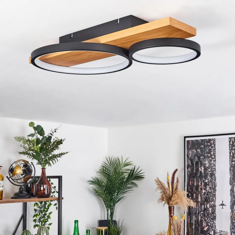 Plafonnier Rodekro Led Ecru, Noir, 1 Lumiere