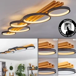 Plafonnier Rodekro Led Ecru, Noir, 1 Lumiere