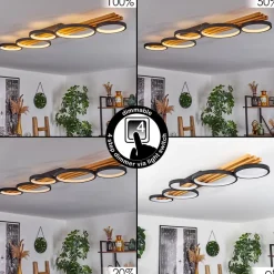 Plafonnier Rodekro Led Ecru, Noir, 1 Lumiere