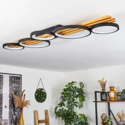 Plafonnier Rodekro Led Ecru, Noir, 1 Lumiere