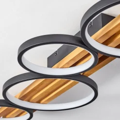 Plafonnier Rodekro Led Ecru, Noir, 1 Lumiere