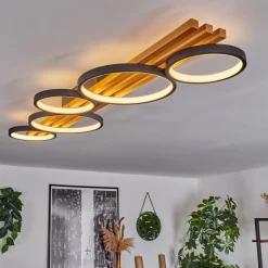 Plafonnier Rodekro Led Ecru, Noir, 1 Lumiere