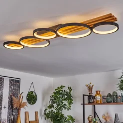 Plafonnier Rodekro Led Ecru, Noir, 1 Lumiere