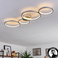 Plafonnier Rodekro Led Nickel Mat, 1 Lumiere