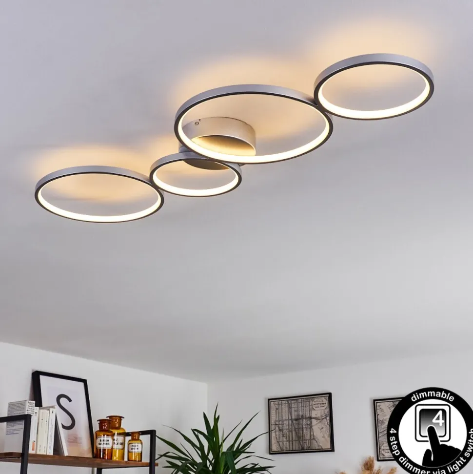 Plafonnier Rodekro Led Nickel Mat, 1 Lumiere