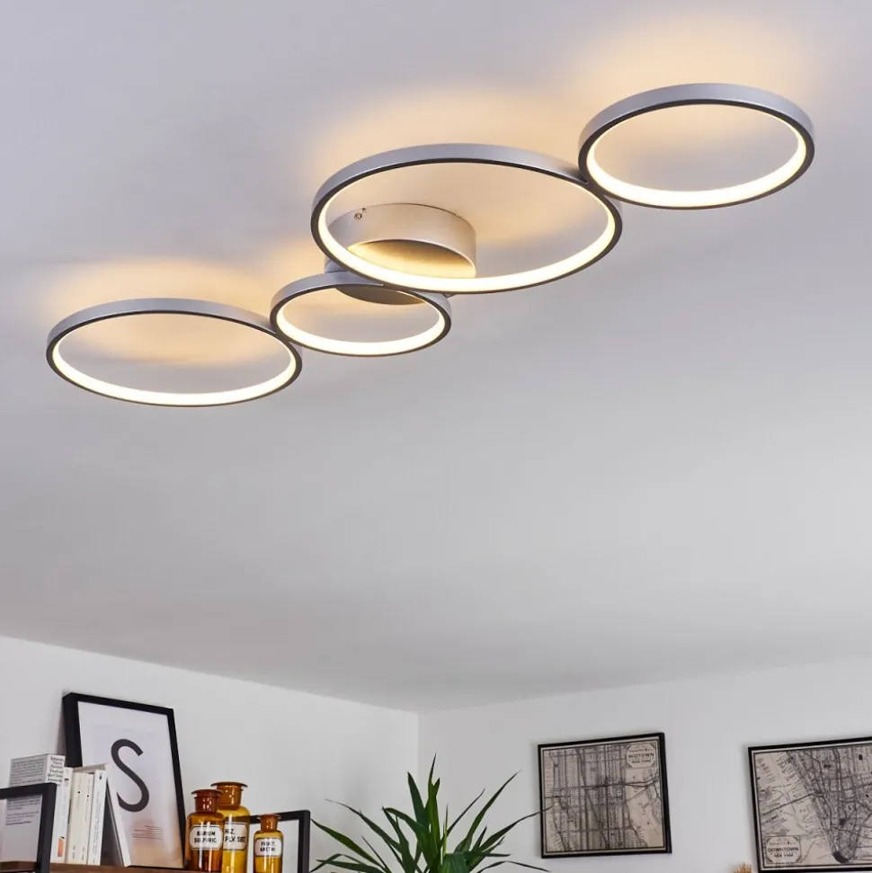 Plafonnier Rodekro Led Nickel Mat, 1 Lumiere